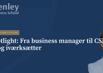 MBA spotlight: Fra business manager til CSR-pioner og iværksætter