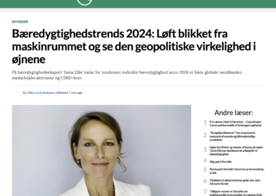 Bæredygtighedstrends 2024: Løft blikket fra maskinrummet og se den geopolitiske virkelighed i øjnene